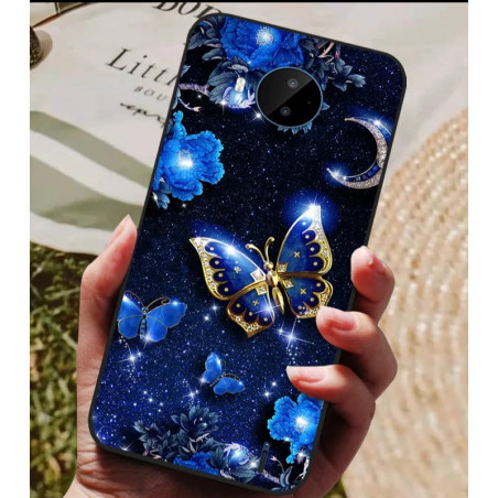 FUNDA NOKIA C20 MODELO1 MARIPOSA AZUL