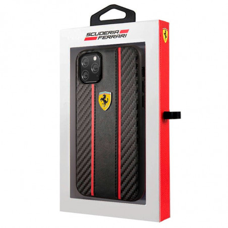 Carcasa COOL para iPhone 11 PRO Licencia Ferrari Carbono Negro