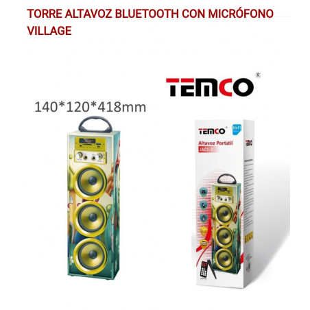 Torre Altavoz Bluetooth con micrófono Village