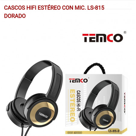 Cascos HiFi Estéreo con Mic. LS-815 Dorado
