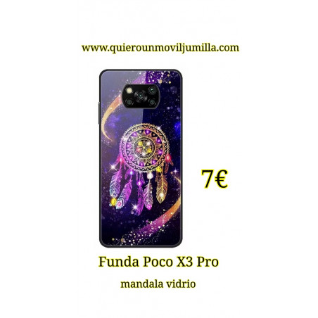 Funda para Poco X3 pro Mándala Vidrio