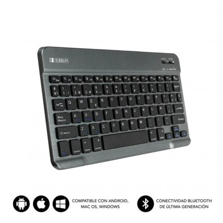Teclado Compacto Inalámbrico por Bluetooth Subblim Smart/ Gris