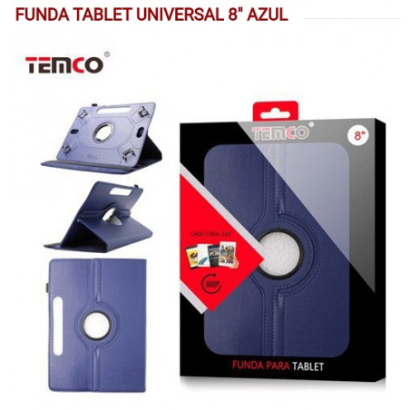 FUNDA TABLET UNIVERSAL 8 Pulgadas AZUL