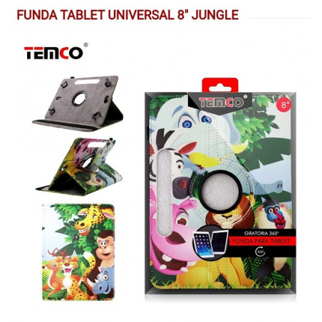 FUNDA TABLET UNIVERSAL 8 pulgadas JUNGLE