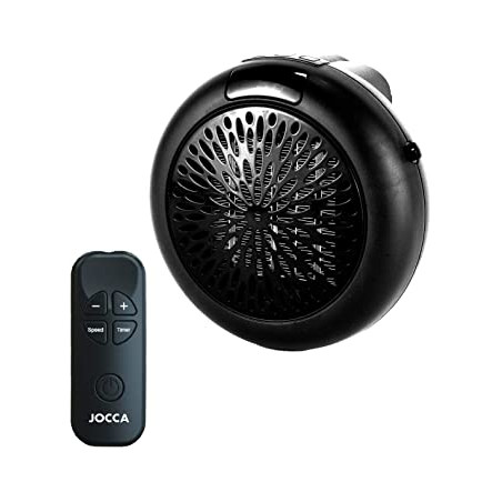 Mini Calefactor Sin Cable Jocca 1477 - 600w - 2 Velocidades - Termostato Regulable - Temporizador Programable Hasta 12 Horas - M