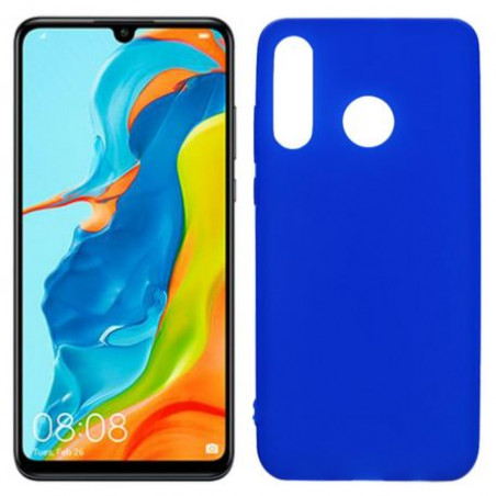 Funda silicona Azul Huawei P30 Lite
