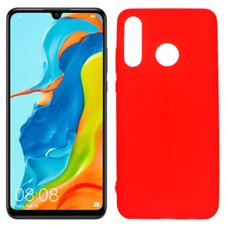 Funda de TPU Mate Lisa para Huawei P30 Lite Silicona Rojo