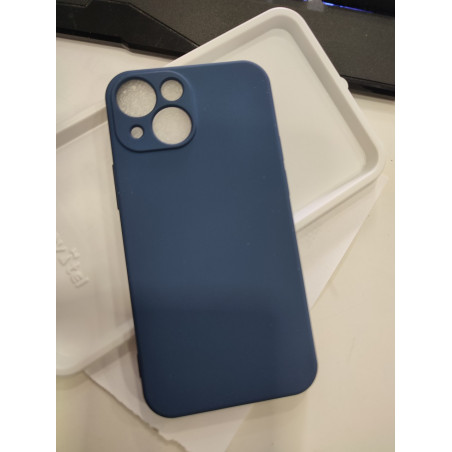 FUNDA LISA PARA IPHONE 13 MINI Azul marino CON PROTECCIÓN CÁMARA