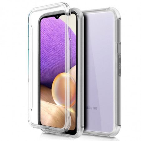 Funda Silicona 3D para Samsung A32 Galaxy A32 5G (Transparente Frontal + Trasera)