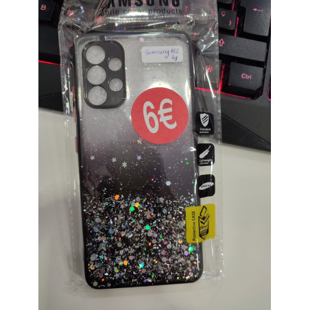 FUNDA PARA SAMSUNG GALAXY A32 4G ( NO COMPATIBLE CON EL MODELO 5G) brillo negro transparente