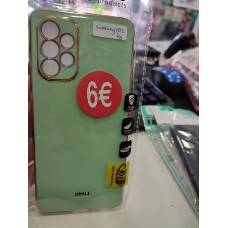FUNDA PARA SAMSUNG GALAXY A32 4G ( NO COMPATIBLE CON EL MODELO 5G)  verde y dorado