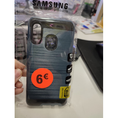 Funda para Samsung Galaxy A20e Aluminio azul y negro