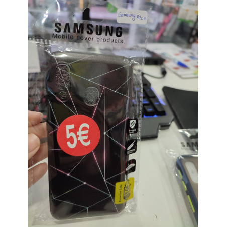 Funda para Samsung Galaxy A20e Negra lisa con líneas modernas