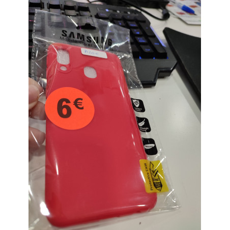 Funda para Samsung Galaxy A20e roja lisa