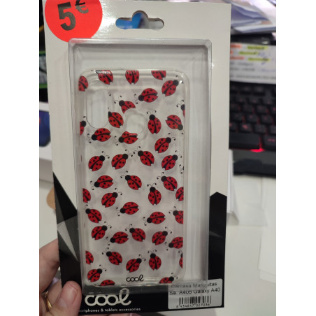 Funda para Samsung Galaxy A40 funda transparente con estampado mariquitas