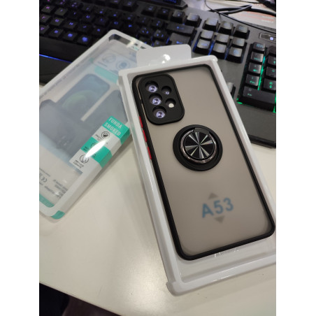 FUNDA GEL SAMSUNG GALAXY A53-5G IMÁN CON SOPORTE NEGRO