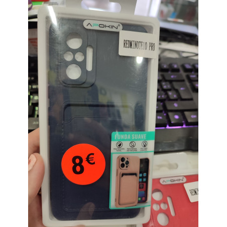 FUNDA REDMI NOTE 10 PRO Azul SUAVE CON HUECO PARA TARJETA