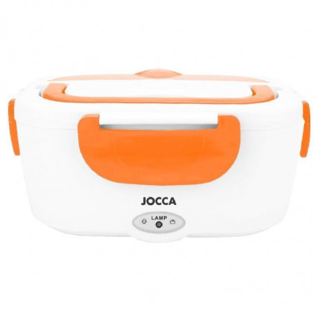 Fiambrera Eléctrica Jocca 1525/ Capacidad 1.05L Blanca y naranja