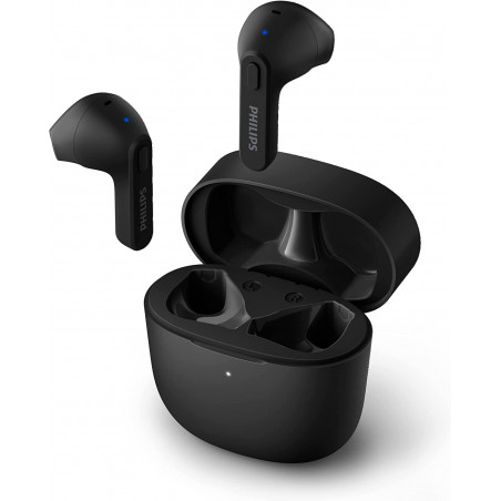 Philips TAT2236BK/00 Auriculares inalámbricos, Estuche de Carga súper Delgado