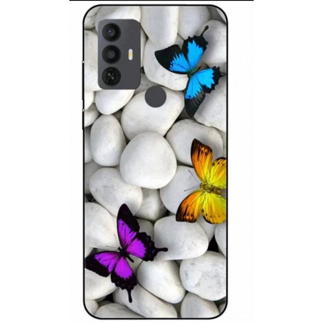 Funda para TCL 30 SE Piedras y mariposas