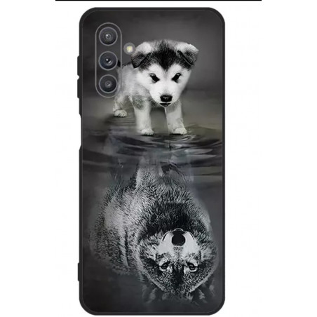 Funda para Samsung Galaxy A13 4G Espejo cachorro LEON