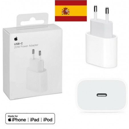 Cargador de Pared Apple MHJE3ZM/A/ 1xUSB Tipo-C/ 20W  Apple