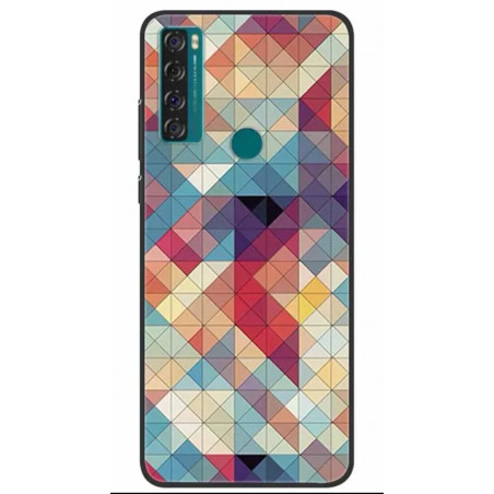 Funda para TCL 20R 5G TRIANGULOS COLORIDOS
