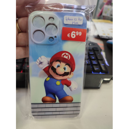 Funda para iPhone 13 pro Max dibujo Mario