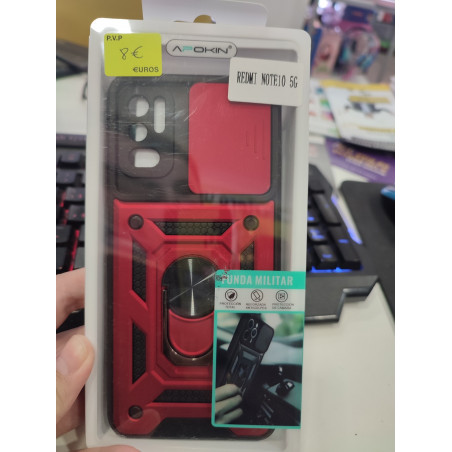 Funda para Redmi Note 10 5g  Resistente antigolpes Rojo