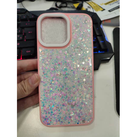 Funda Glitter Purpurina Fluorescente para iPhone 14 Pro Max