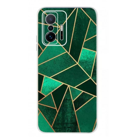 Funda para Xiaomi MI 11T 5G líneas tonos verdes