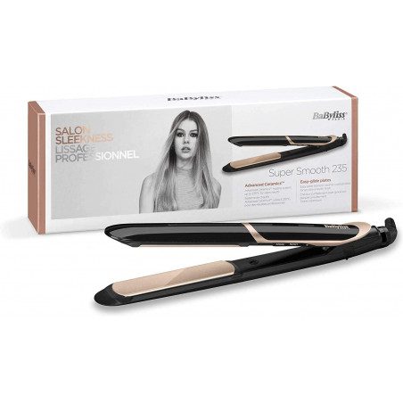 BaByliss ST393E Plancha de pelo profesional, iónica, placas flotantes