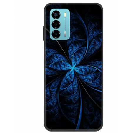 Funda para ZTE V40 Vita mariposa mágica azul y negro