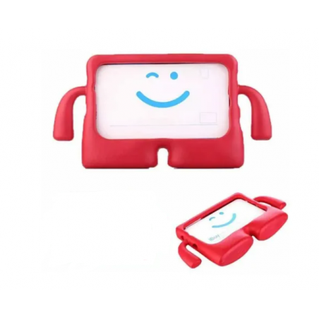 Funda Antigolpe Samsung Galaxy Tab A8 Silicona Reforzada para niños ROJA