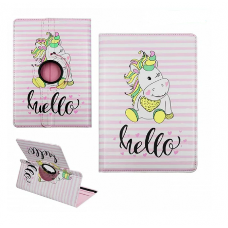 Funda Tablet Plegable 9-10.1" Universal Hello UNICORNIO