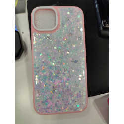 Funda iPhone 14 brillo rosa