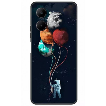 Funda Realme C33 Modelo 3 globos planetas
