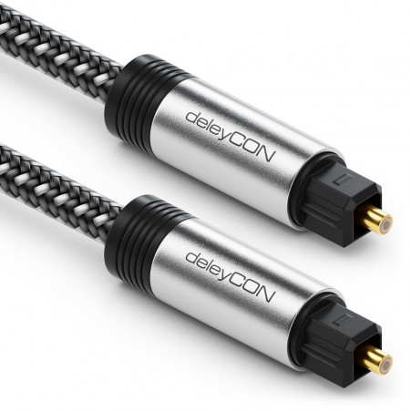 Cable óptico 2 metros trenzado de alta calidad, cable audio