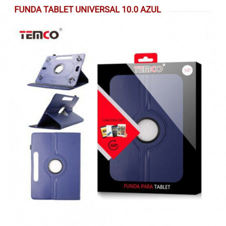 Funda tablet rotatoria  universal de 10" o 10.1" azul