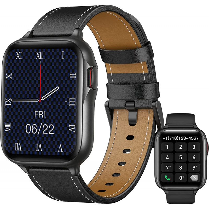 Parsonver Smartwatch Hombre con Llamadas Bluetooth, 1.69'' Reloj  Inteligente Hombre IP68 negro