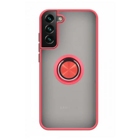 Funda Gel Samsung Galaxy S23 Iman con soporte color rojo