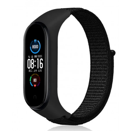 Pulsera negra para mi band 4 con velcro cómoda y útil para diario