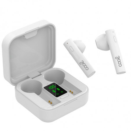 Auriculares Stereo Bluetooth Earbuds Inalámbricos TWS COOL Solar Blanco