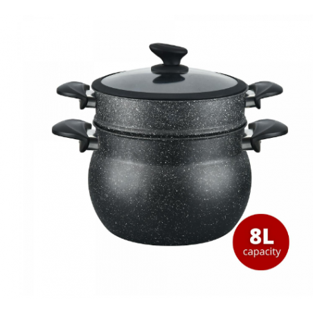 OLLA CUSCUSERA 8L 24CM IDEAL PARA HACER TU CUS CUS PERFECTO O COMIDA AL VAPOR
