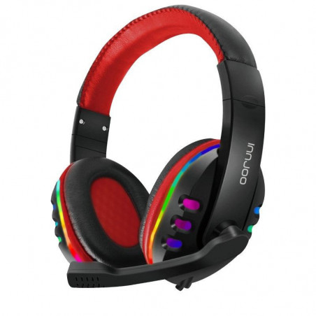 Auriculares Gaming con Micrófono Innjoo Headset/ Jack 3.5/ USB/ Rojos