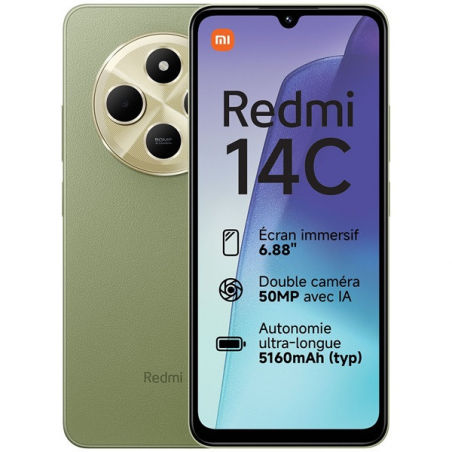 Smartphone Xiaomi Redmi 14C 4GB/ 128GB/ 6.88"/ Verde (Nuevo)