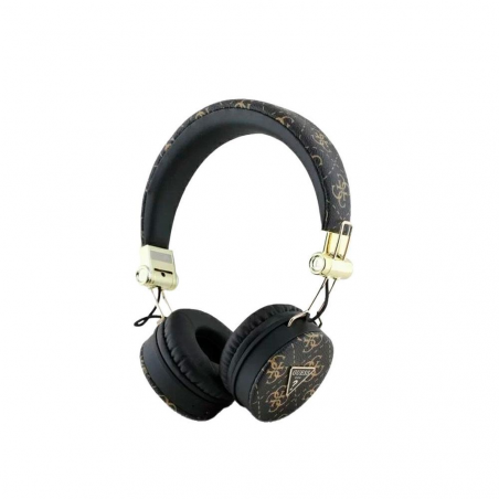 Auricular diadema inalámbrico Guess 4G Triangle / Cancelación de ruido / Bt 5.3 / 300 mAh / Negro / GUBH70E4PTMK