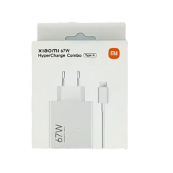 Cargador de Pared Xiaomi 67W HyperCharge Combo (Type-A)/ 1xUSB + Cable USB Tipo-C/ 67W