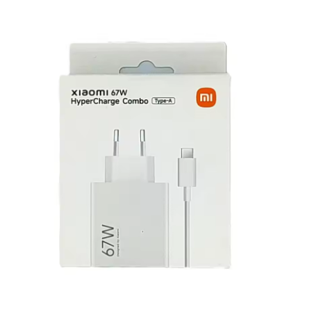 Cargador de Pared Xiaomi 67W HyperCharge Combo (Type-A)/ 1xUSB + Cable USB Tipo-C/ 67W