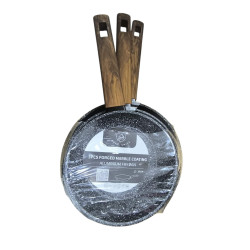 3 sartenes pack 20/24/28 cm para gas, inducción, cerámica, apta lavavajillas alta CALIDAD, utensilios cocina